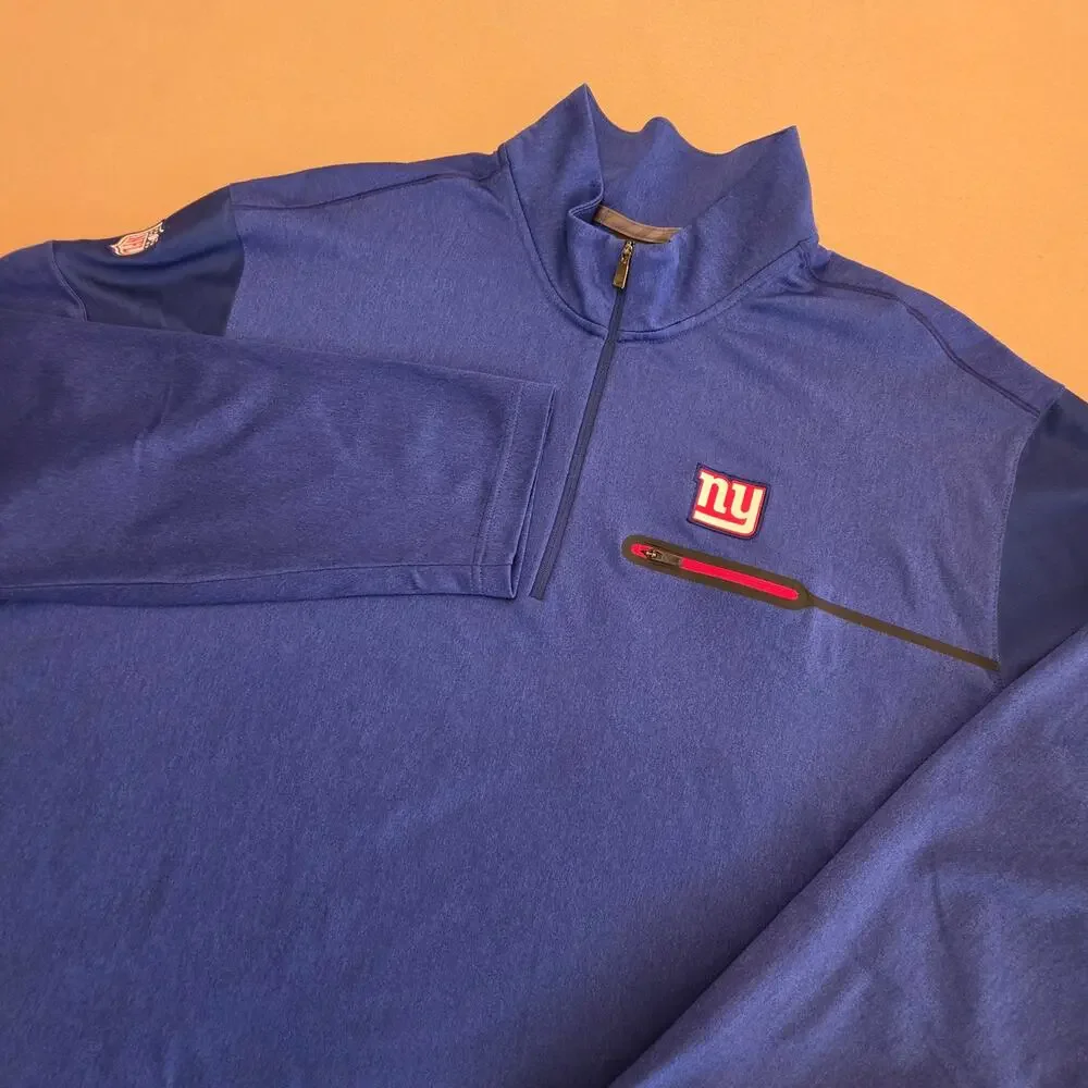 New York Giants Nike Dri Fit NFL On-Field Quarter-Zip Pullover Jacket Sz 3XL